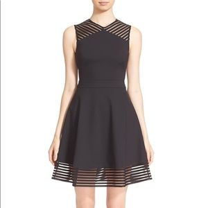 Ted Baker Eleese Little Black Dress, mesh, zipper